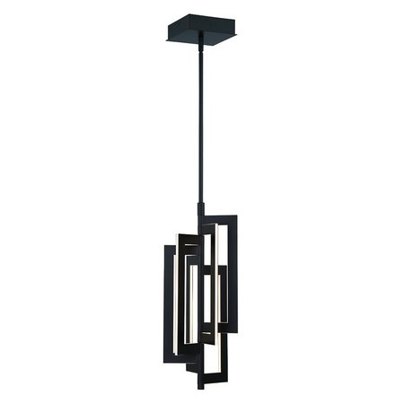 EUROFASE Livra Modern LED Indoor Chandelier, 1-Light, Geometric, Dimmable, Black 44076-016